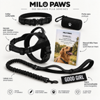 Pack Promenade Anti-Traction Milo Paws - Attache 1 Clic, Double Anneau Frontal & Dorsal