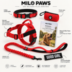 Pack Promenade Anti-Traction Milo Paws - Attache 1 Clic, Double Anneau Frontal & Dorsal